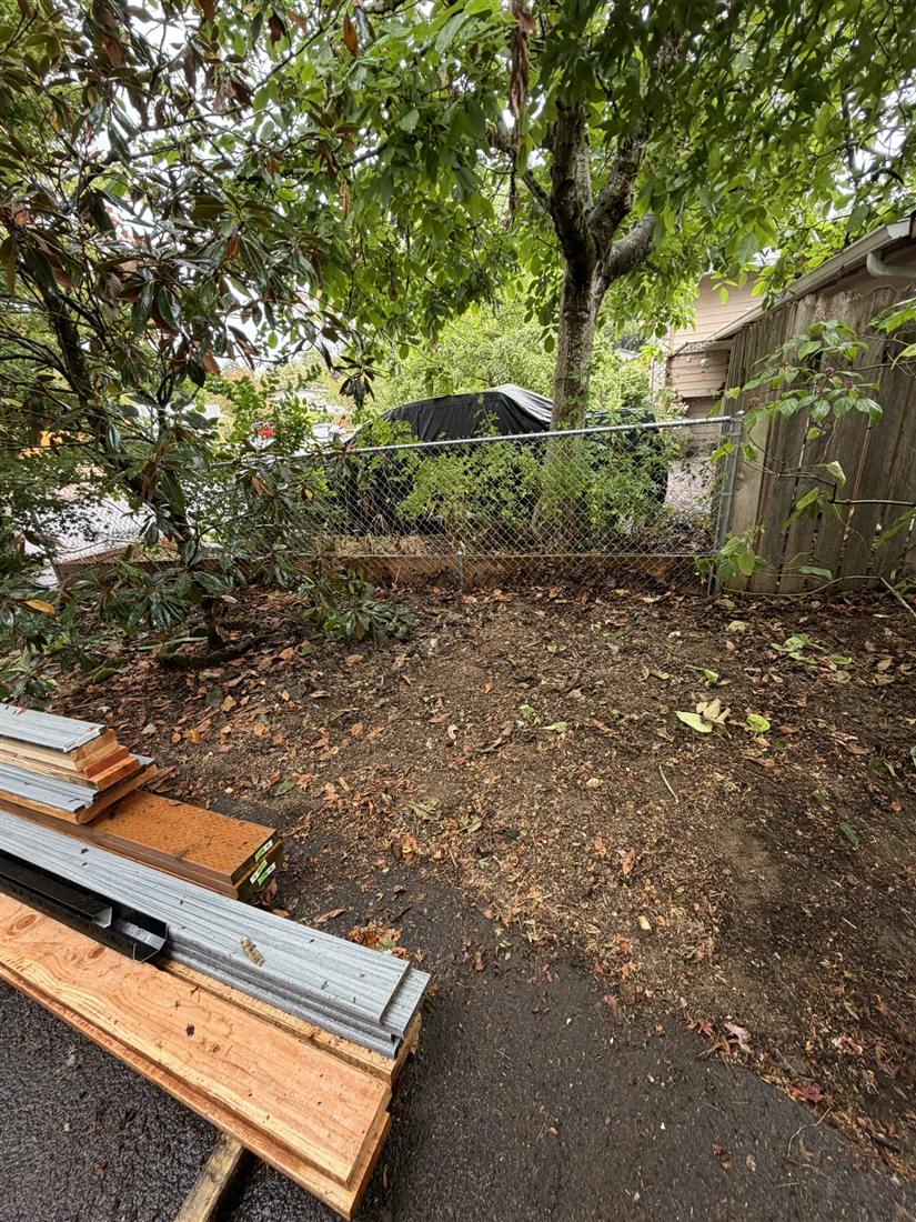 After - yard cleared and debris hauled away same day